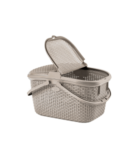 canasta tavarúa modelo ratán - taupe